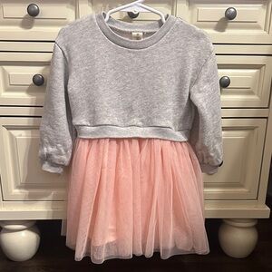 Tucker + Tate Gray and Pink Casual Kids Dress